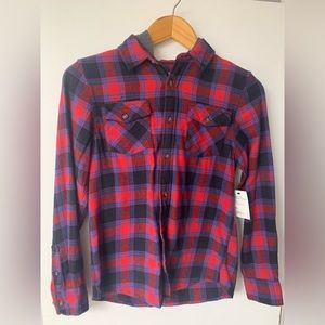NWT The Supersoft Hooded Flannel Boys Large